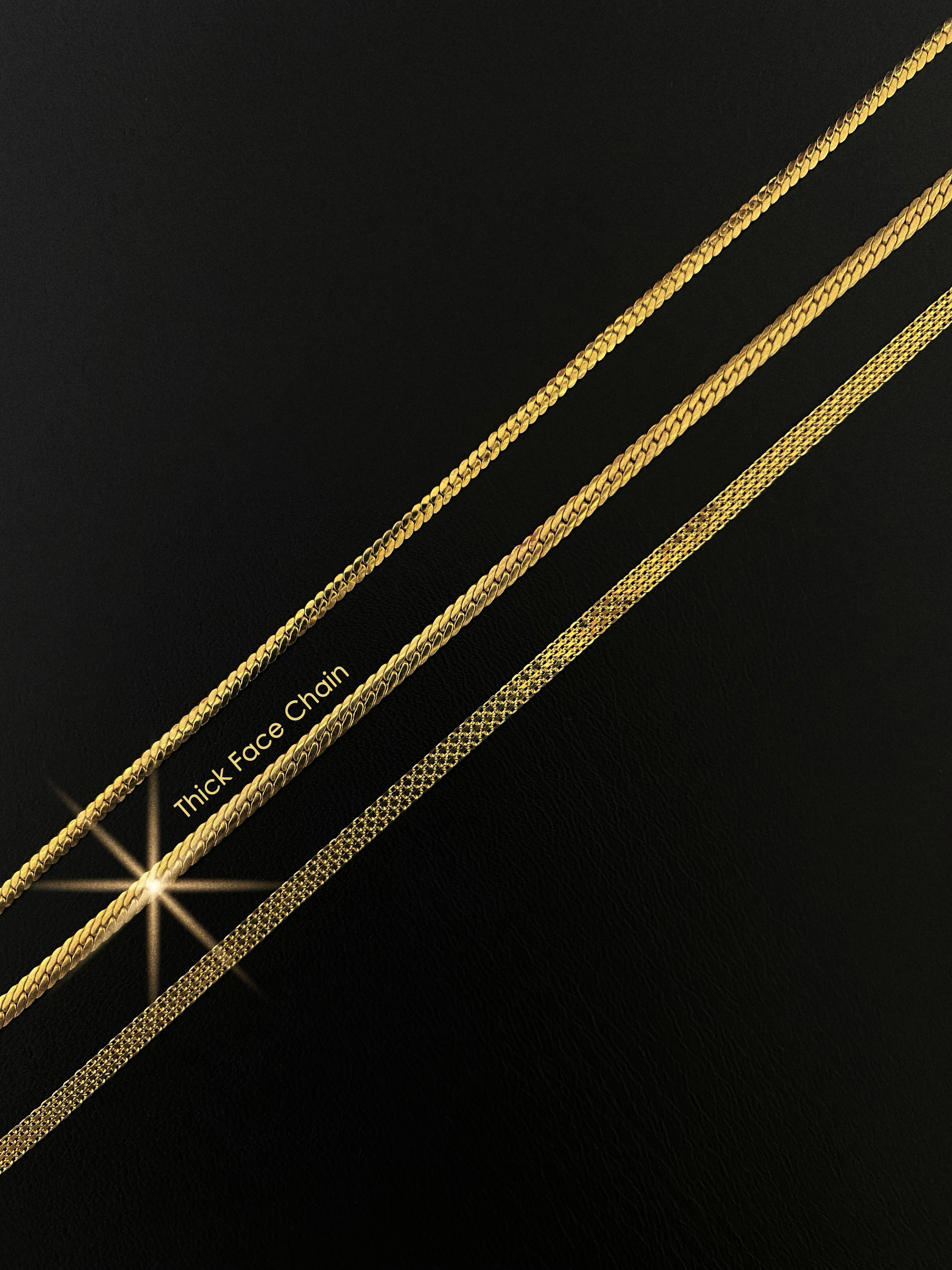 Golden Lines /Thick Face Chain